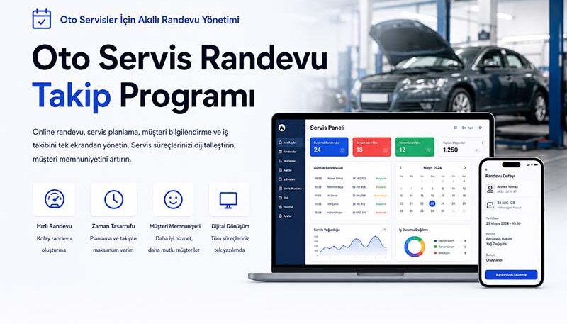oto servis randevu takip programı